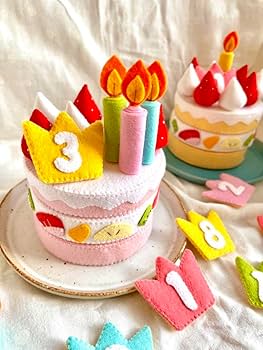 ☆フェルトおままごと☆バースデーケーキ バースデーケーキ《フェルトままごと》ハンドメイド